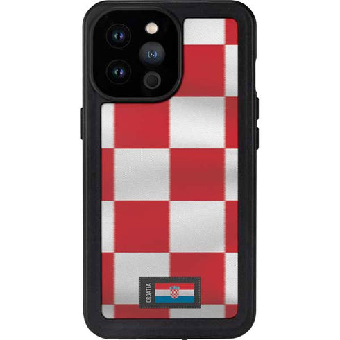 Croatia Soccer Flag iPhone 14 Pro Max Waterproof Case